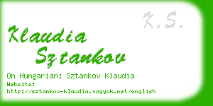 klaudia sztankov business card